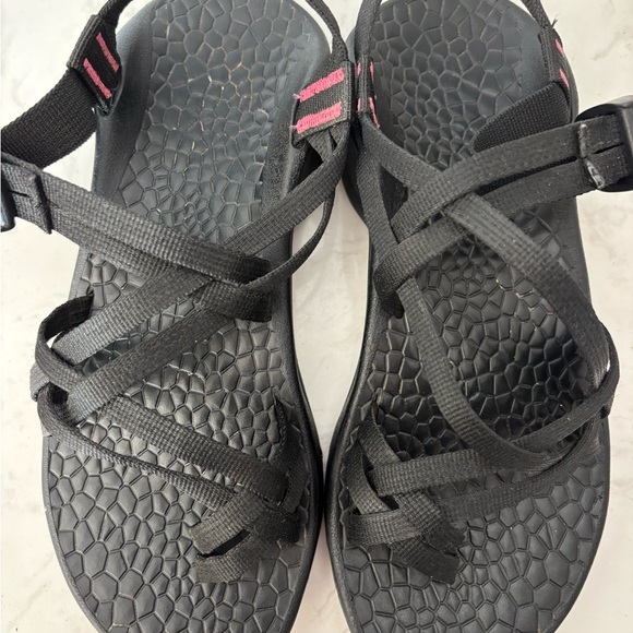 Chaco Shoes - Chaco Women’s ZX/2 classic Preppy Black and Pink Strappy Women's Sandals Size 7